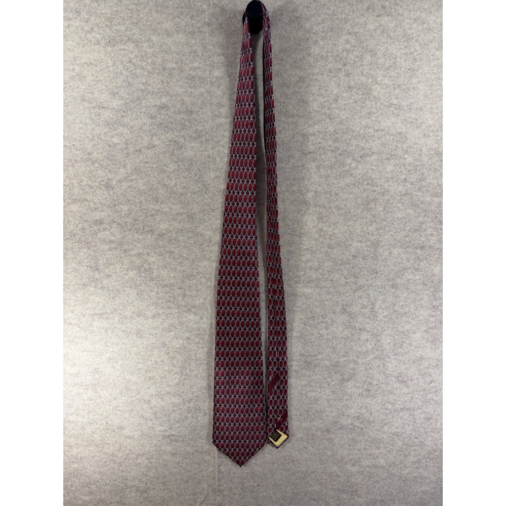 Donald Trump Signature Collection Red & Silver Chain Link Pattern Men's Tie, 61"